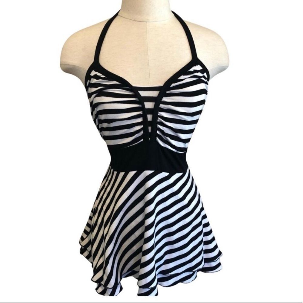 Imperial striped halter top S